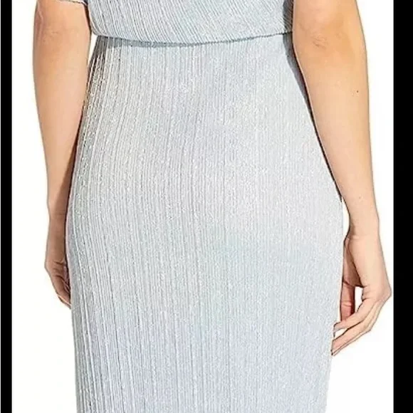 Adrianna Papell metallic gown New 8 - Picture 5 of 7